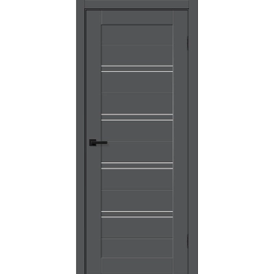 Дверь межкомнатная Браво-28 ПЭТ, Шторми силк, царговая, со стеклом мателюкс