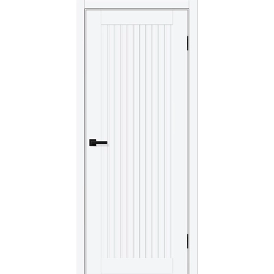 Дверь межкомнатная Браво-40 ПЭТ, Вайт силк, царговая, глухая