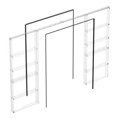Комплект для обрамления пенала для двухстворчатой двери SLD.Comfort-PENAL frame 1800/2900 BL