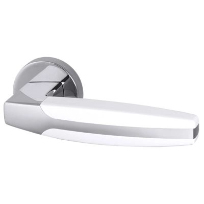 Ручка раздельная R.URB52.ARC (ARC URB2) CP/White-14 хром/белый