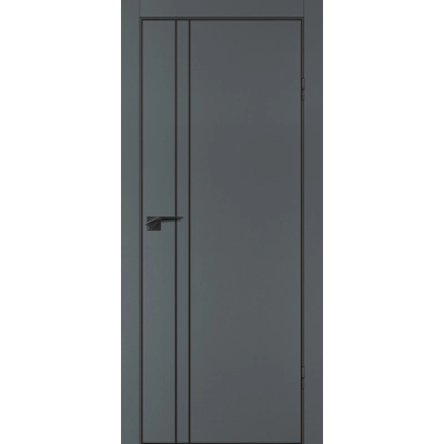 Дверь P-20 кромка ABS черная c 4-х ст. Графит матовый, черный молдинг