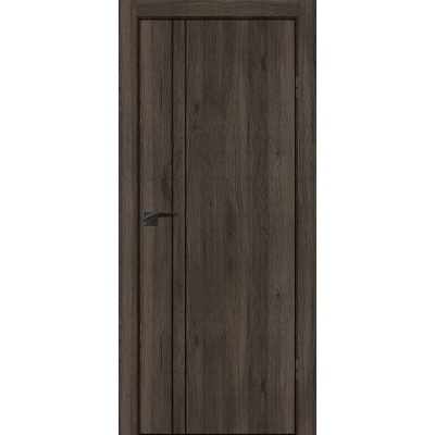 Дверь P-20 кромка ABS черная c 4-х ст. Дуб тёмный, черный молдинг