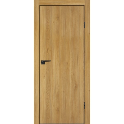 Дверь P-1 кромка ABS черная c 4-х ст. Дуб золотистый