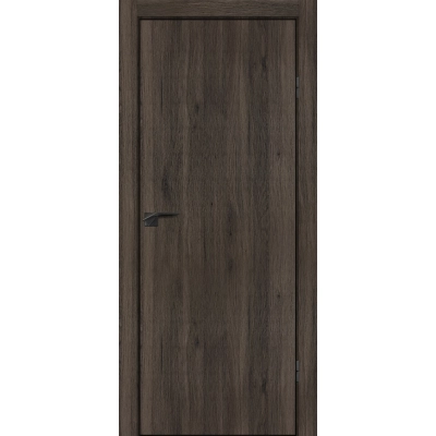 Дверь P-1 кромка ABS черная c 4-х ст. Дуб тёмный