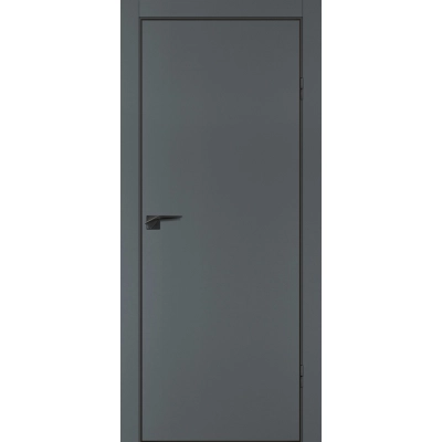 Дверь P-1 кромка ABS черная c 4-х ст. Графит матовый