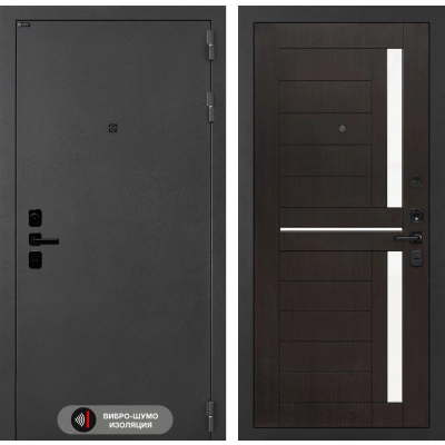 Входная дверь ACUSTICLAB 02 - Венге, стекло белое