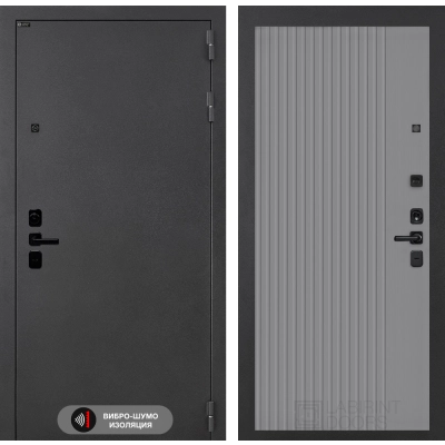 Входная дверь ACUSTICLAB 29 - Серый рельеф софт