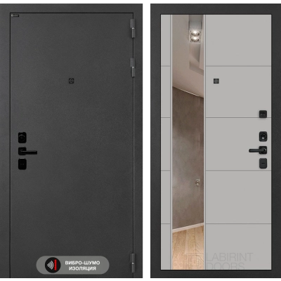 Входная дверь ACUSTICLAB с Зеркалом 19 - Грей софт