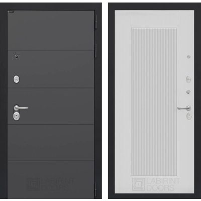 Входная дверь ART 30 - Белый рельеф софт