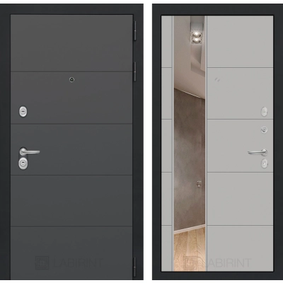 Входная дверь ART с Зеркалом 19 - Грей софт