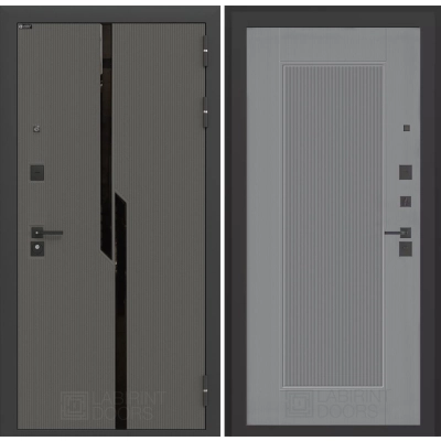 Входная дверь CARBON 30 - Серый рельеф софт
