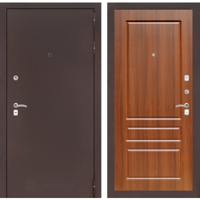 Входная дверь CLASSIC антик медный 03 - Орех бренди