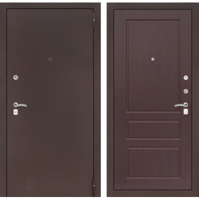 Входная дверь CLASSIC антик медный 03 - Орех премиум