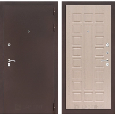 Входная дверь CLASSIC антик медный 04 -  Беленый дуб