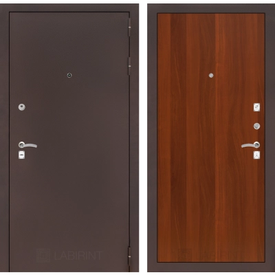 Входная дверь CLASSIC антик медный 05 - Итальянский орех