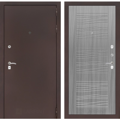 Входная дверь CLASSIC антик медный 06 - Сандал серый