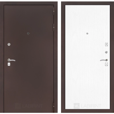 Входная дверь CLASSIC антик медный 07 - Белое дерево