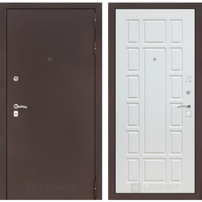 Входная дверь CLASSIC антик медный 12 - Белое дерево