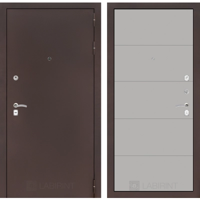 Входная дверь CLASSIC антик медный 13 - Грей софт