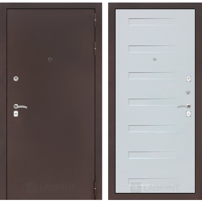 Входная дверь CLASSIC антик медный 14 - Дуб кантри белый горизонтальный