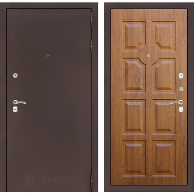 Входная дверь CLASSIC антик медный 17 - Золотой дуб