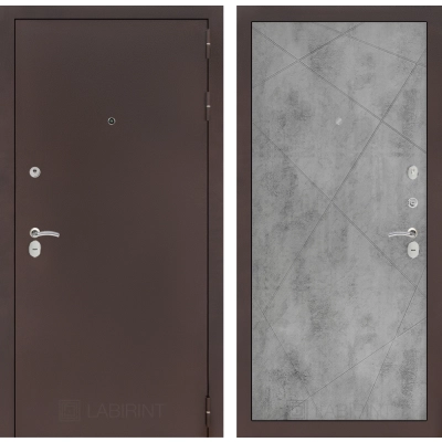 Входная дверь CLASSIC антик медный 24 - Бетон светлый