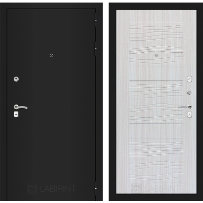 Входная дверь CLASSIC шагрень черная 06 - Сандал белый