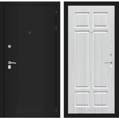 Входная дверь CLASSIC шагрень черная 08 - Кристалл вуд