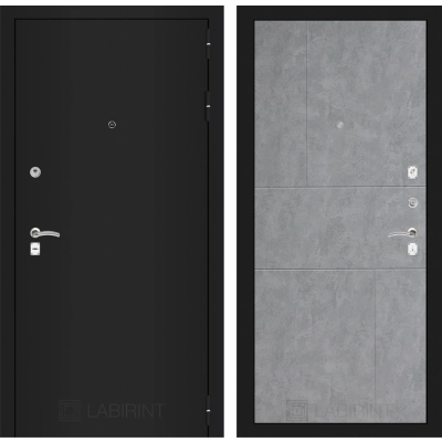 Входная дверь CLASSIC шагрень черная 21 - Бетон светлый