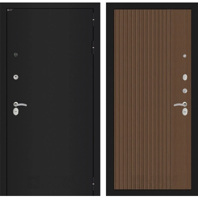 Входная дверь CLASSIC шагрень черная 29 - Дуб кантри темный
