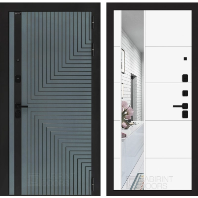 Входная дверь CREDOR с Зеркалом 19 - Белый софт