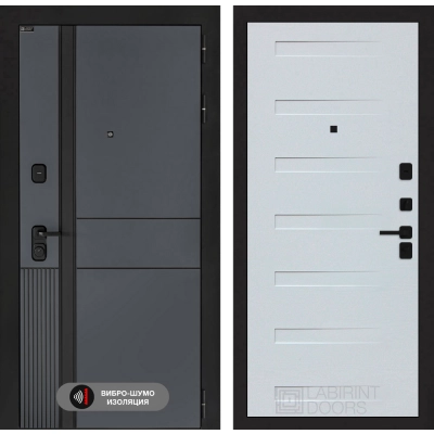 Входная дверь EVOLAB 14 - Дуб кантри белый горизонтальный