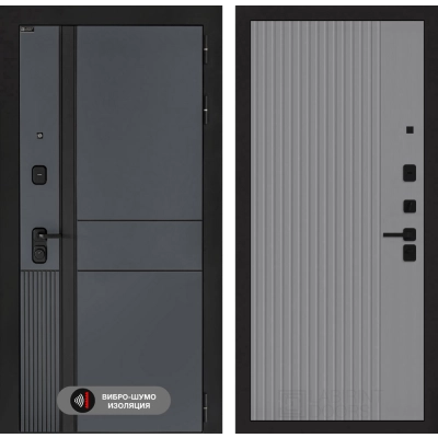 Входная дверь EVOLAB 29 - Серый рельеф софт