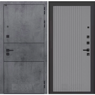 Входная дверь INFINITY 29 - Серый рельеф софт