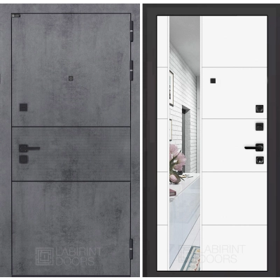 Входная дверь INFINITY с Зеркалом 19 - Белый софт