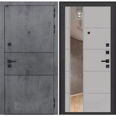 Входная дверь INFINITY с Зеркалом 19 - Грей софт