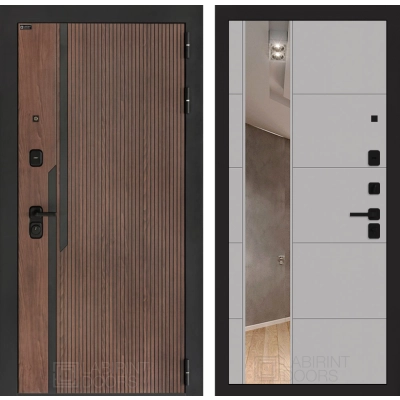 Входная дверь KARMINA с Зеркалом 19 - Грей софт