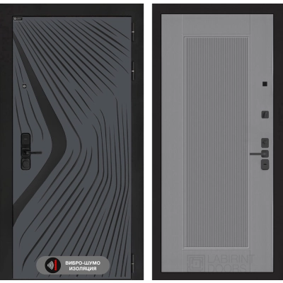 Входная дверь LEOLAB 30 - Серый рельеф софт