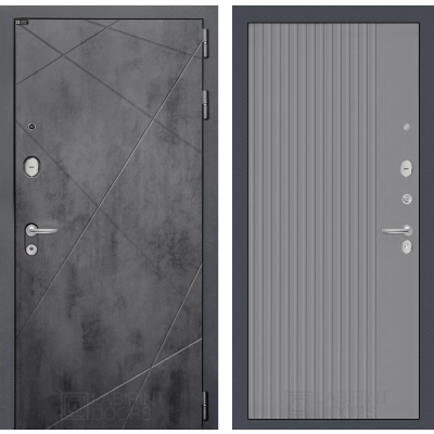 Входная дверь LOFT 29 - Серый рельеф софт