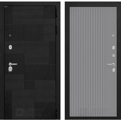 Входная дверь PAZL 29 - Серый рельеф софт