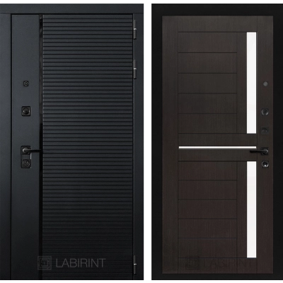 Входная дверь PIANO 02 - Венге, стекло белое