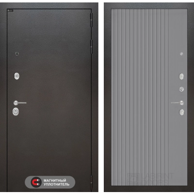 Входная дверь SILVER 29 - Серый рельеф софт