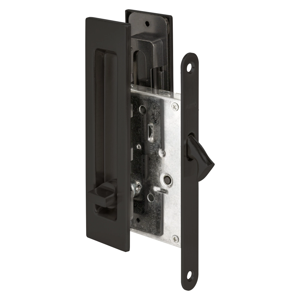 Защелка с ручками для раздвижных дверей SH.SLQ152.011 (Soft LINE SLQ-011) BL черный